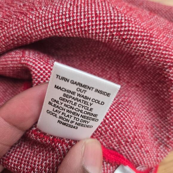 NWT NY & Co Womens Red Houndstooth Knit Dress Size XL Old Money Preppy Workwear - Picture 10 of 12